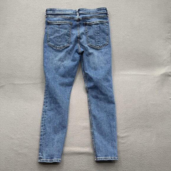 Rag & Bone Jeans Womens 30 Blue Cate Mid-Rise Ankle Skinny Denim Stretch Zip Fly - Picture 2 of 11